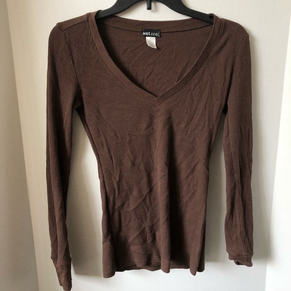 Brown wet seal long sleeve